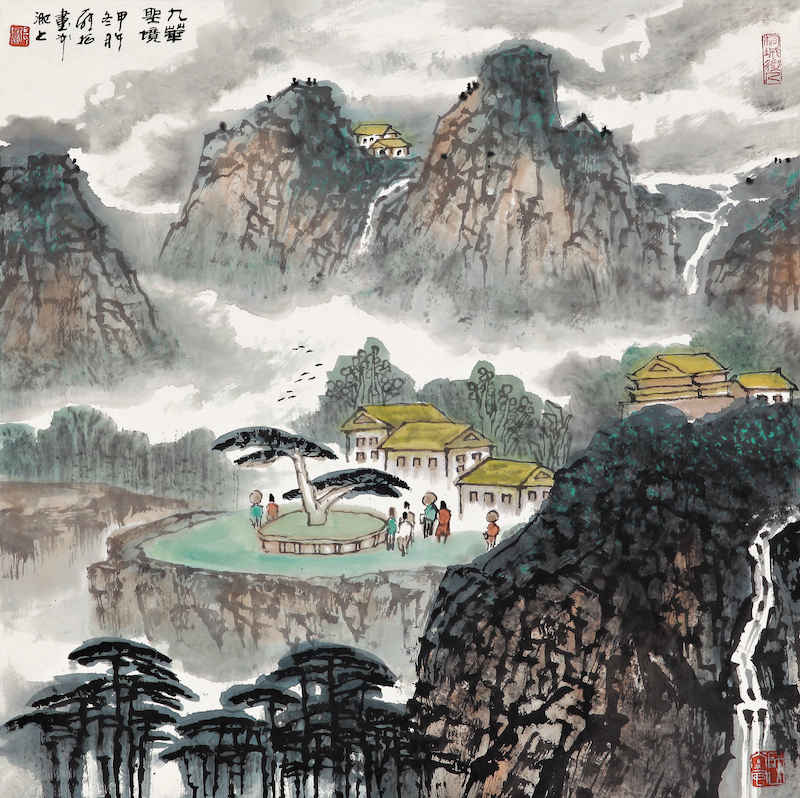 8、張松  九華圣境   68cm×68cm.JPG