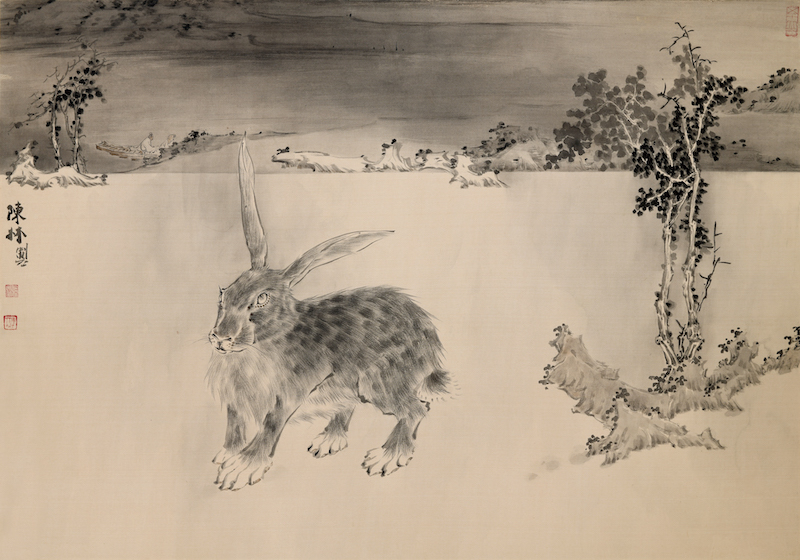 12、陳林  疏林•聽  國畫 50cm×71cm.JPG